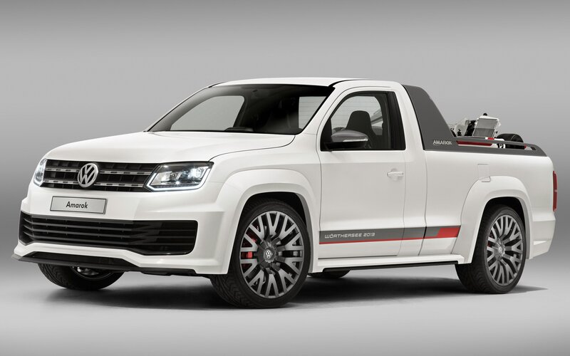 White Volkswagen Amarok pickup