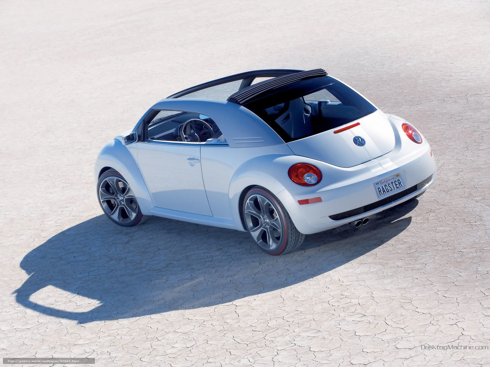 White Volkswagen Beetle convertible