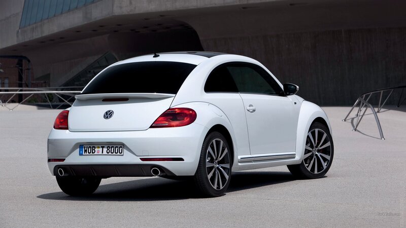 White Volkswagen Beetle — Neutral, Afternoon, Photograph
