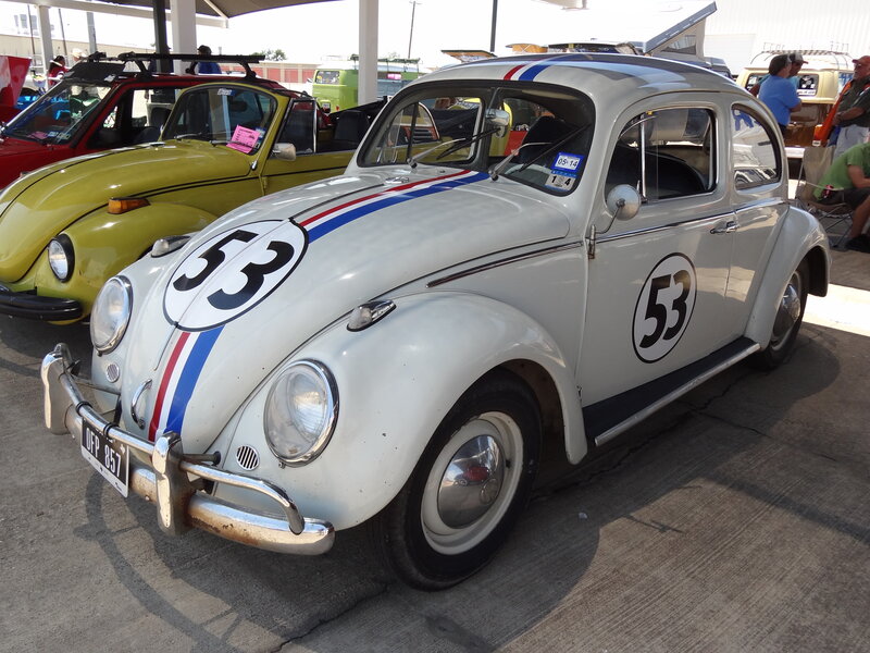 White Volkswagen Beetle — Outdoor, Afternoon