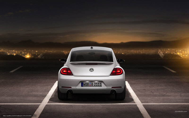 White Volkswagen Beetle — Silver