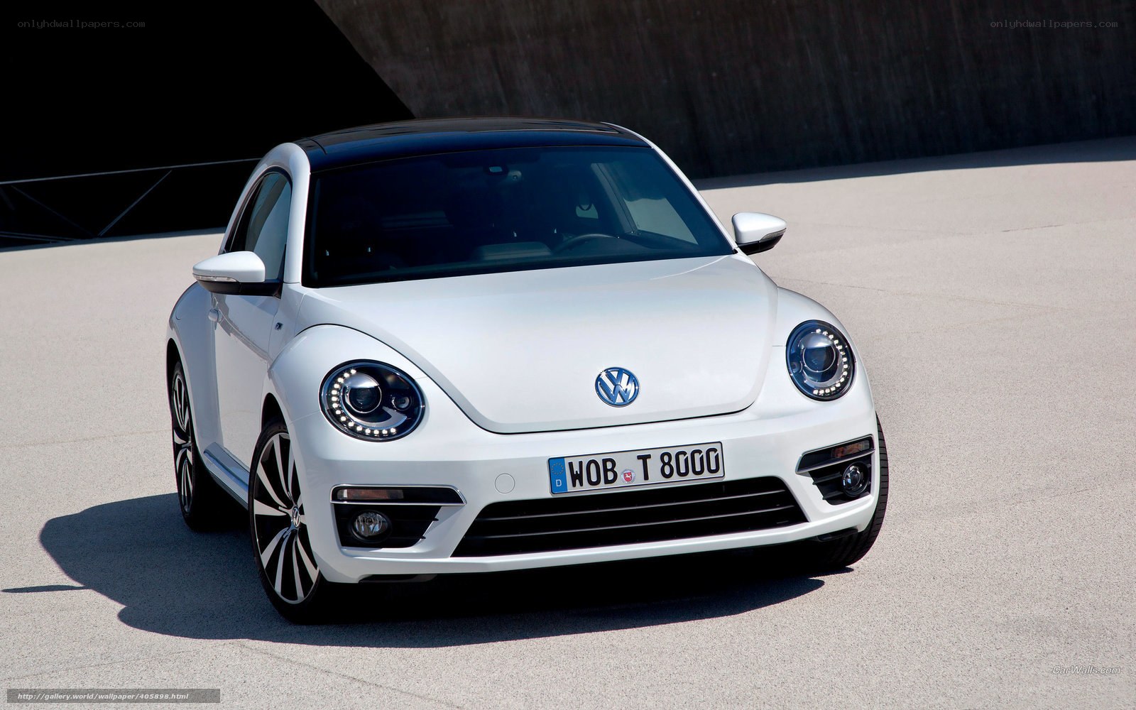 White Volkswagen Beetle