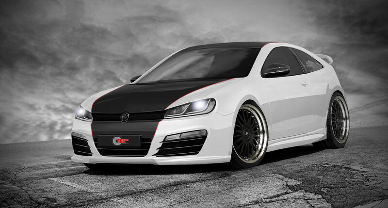 white volkswagen car with black hood
