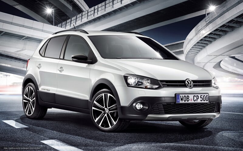 White Volkswagen Cross Polo