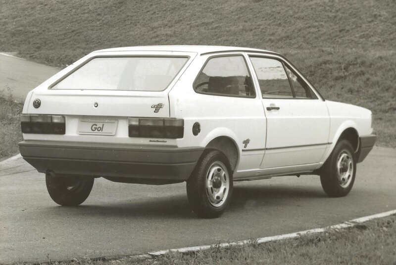 White Volkswagen Gol on road
