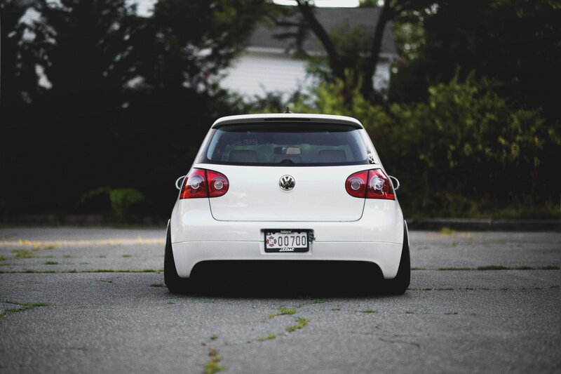 white volkswagen golf