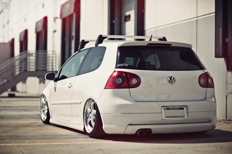 white volkswagen golf gti
