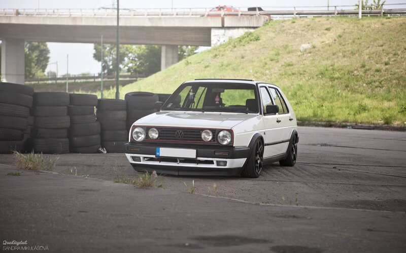 White Volkswagen Golf GTI