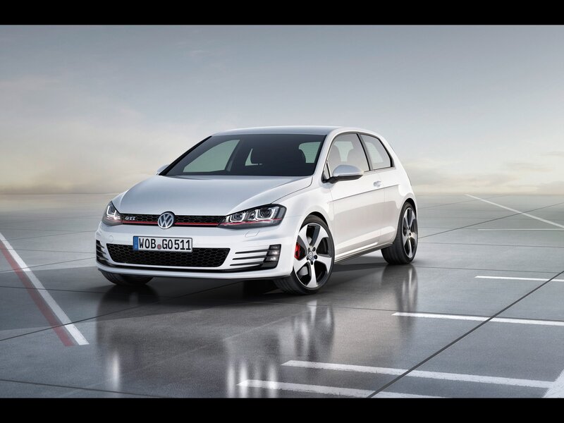 White Volkswagen Golf GTI