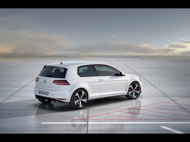 white volkswagen golf gti