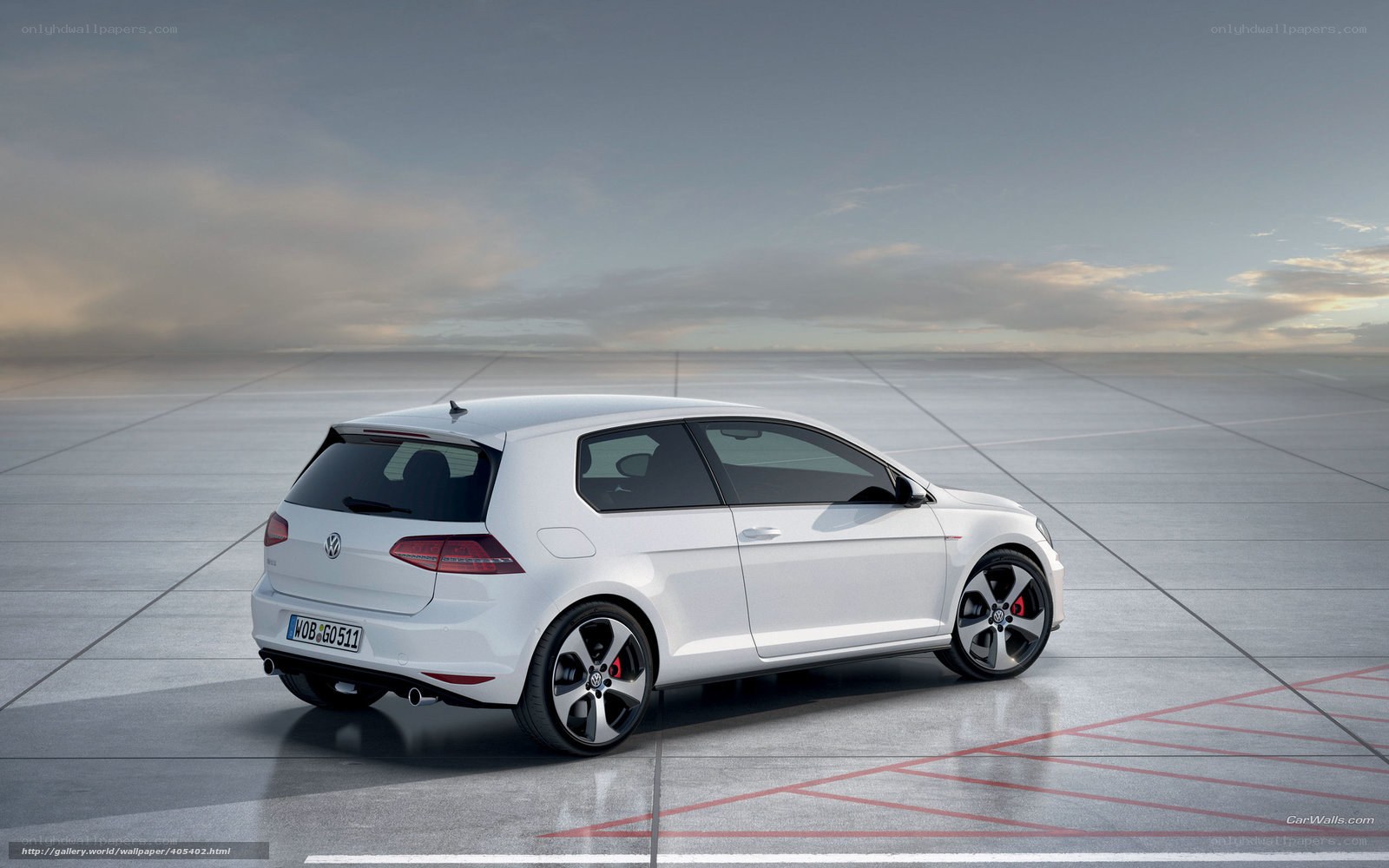 white volkswagen golf gti