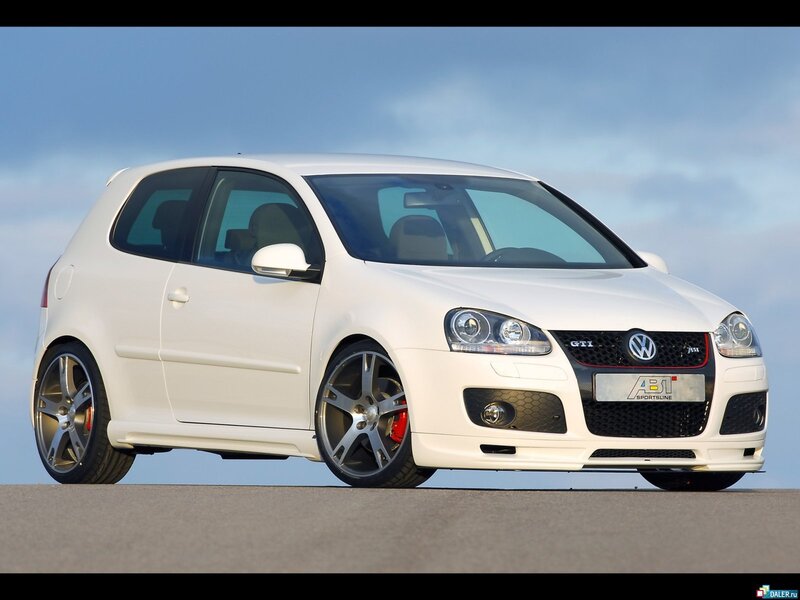 white volkswagen golf gti