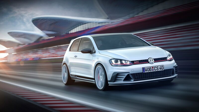 White Volkswagen Golf Gti — Dynamic, 3d Render
