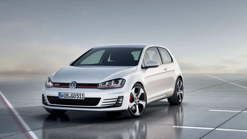 White Volkswagen Golf Gti — Neutral