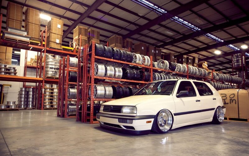 White Volkswagen Golf — Industrial