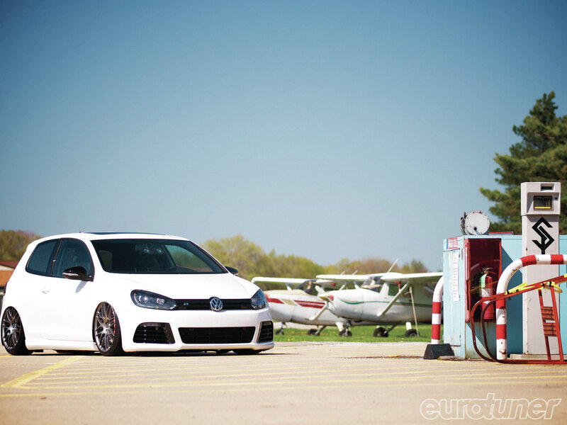 White Volkswagen Golf R — Calm