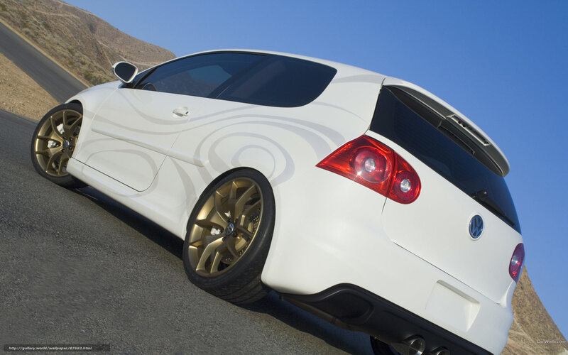 white volkswagen golf r32