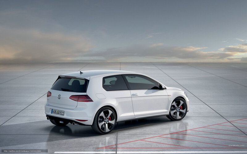 White Volkswagen Golf — Serene, Sunset, Photograph