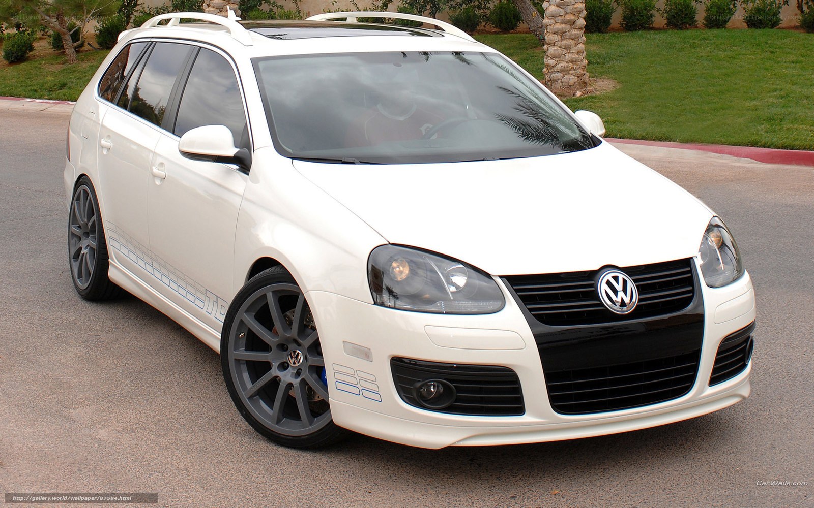 white volkswagen golf wagen
