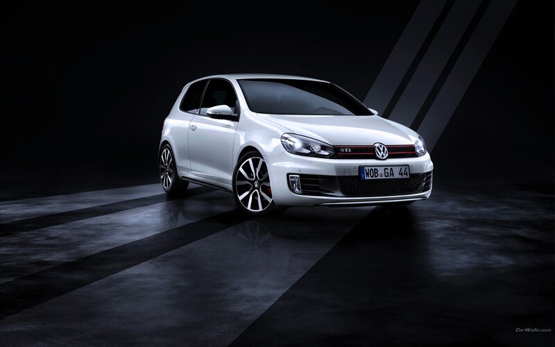 White Volkswagen GTI car