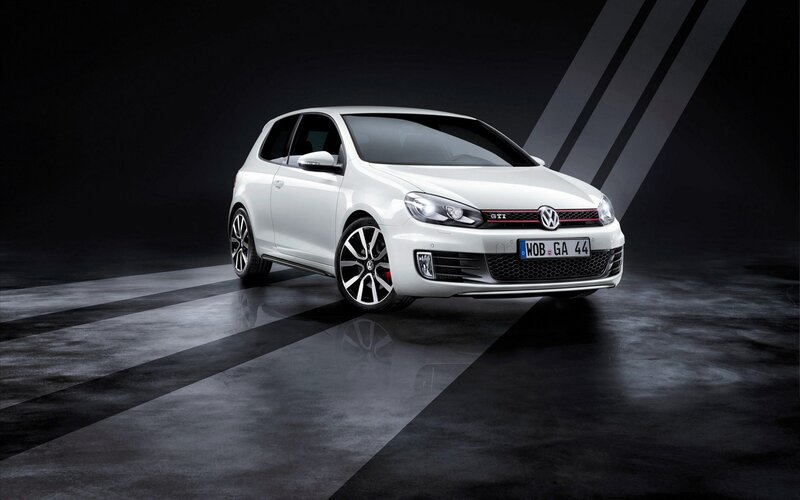 White Volkswagen GTI car