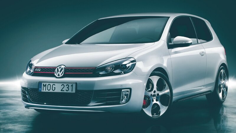 White Volkswagen GTI car