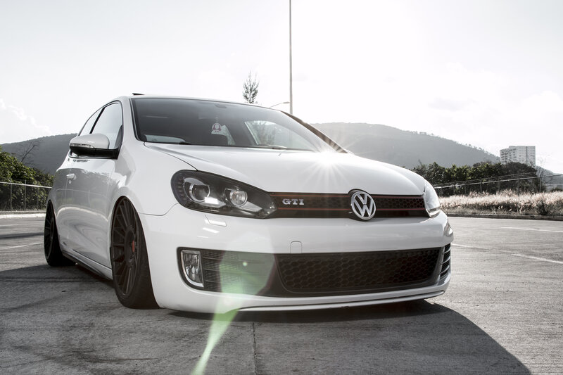 White Volkswagen Gti — Dramatic