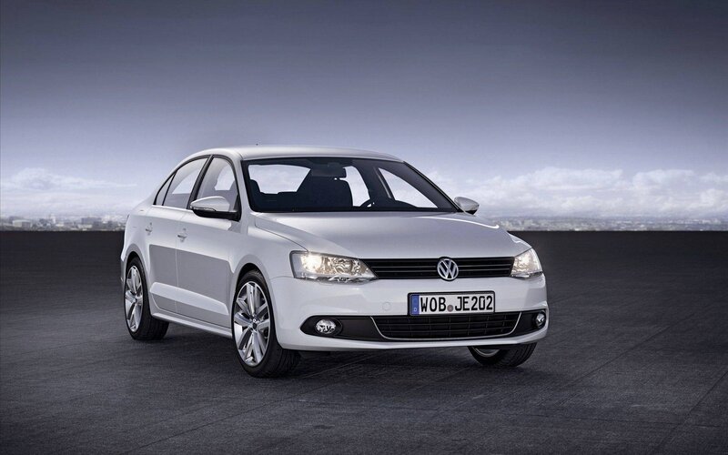 White Volkswagen Jetta — Dramatic, Photograph, Car