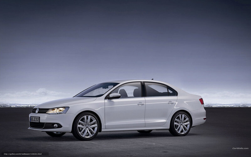 White Volkswagen Jetta — Dramatic, Photograph