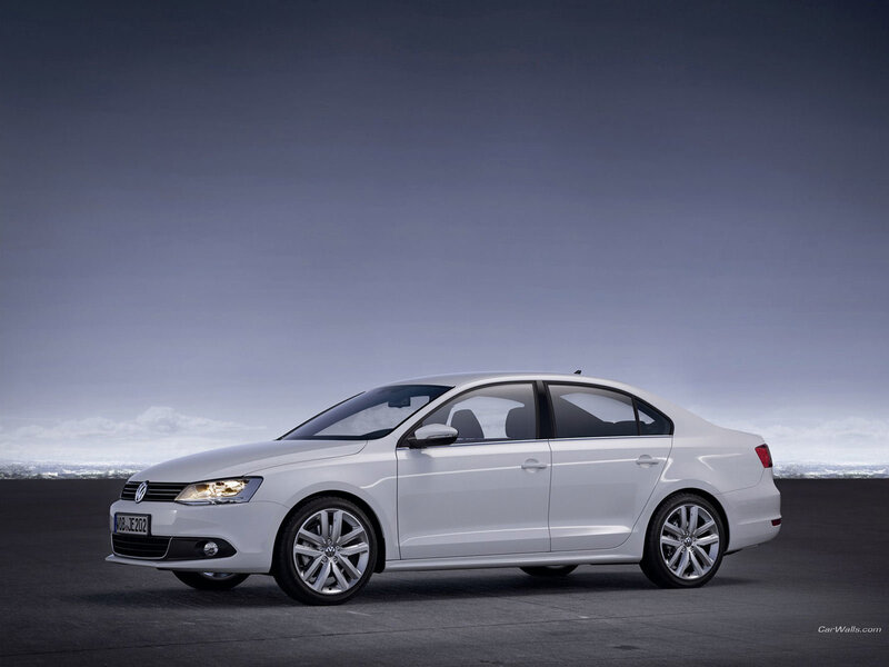 White Volkswagen Jetta — Dramatic