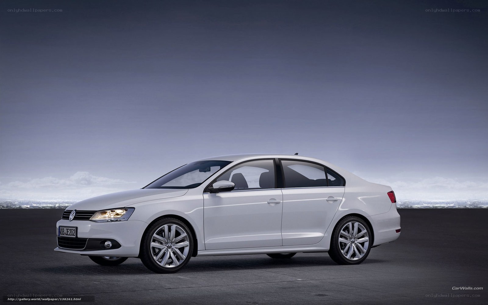 white volkswagen jetta sedan