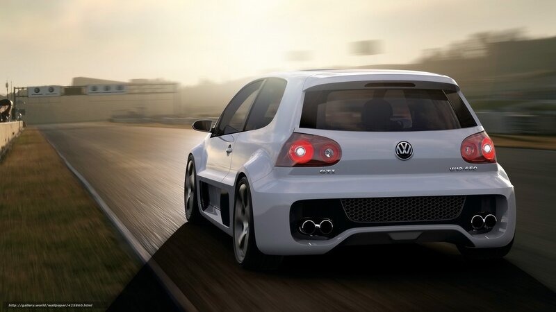 white volkswagen on racetrack