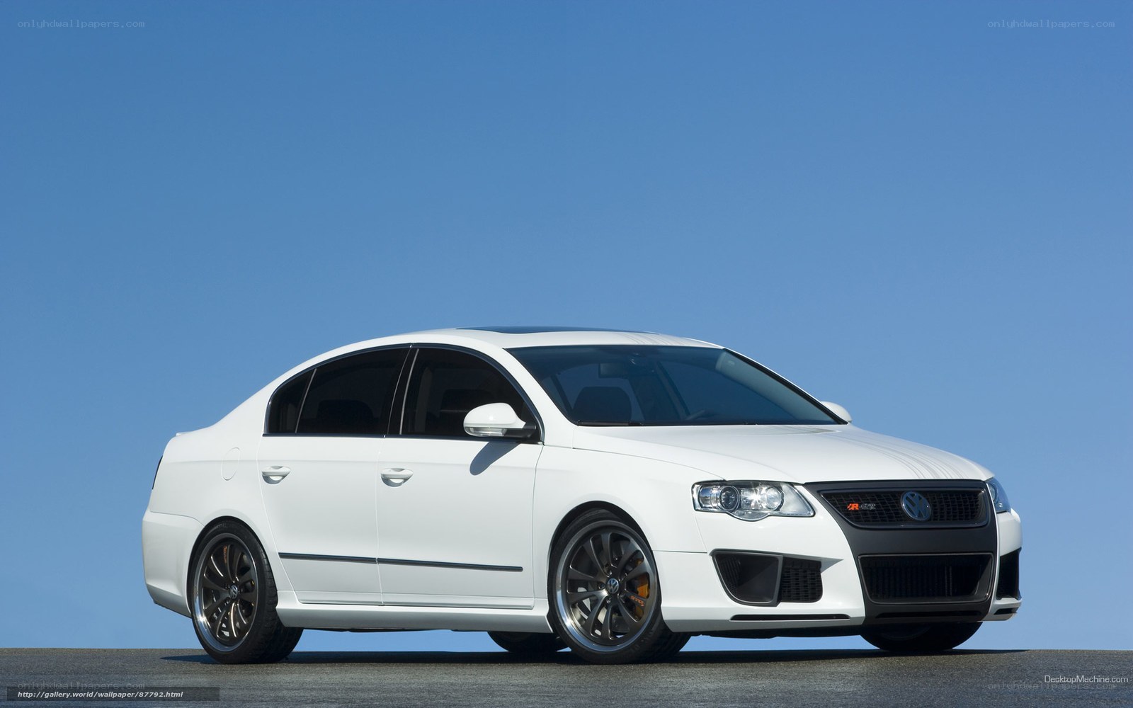 white volkswagen passat r36