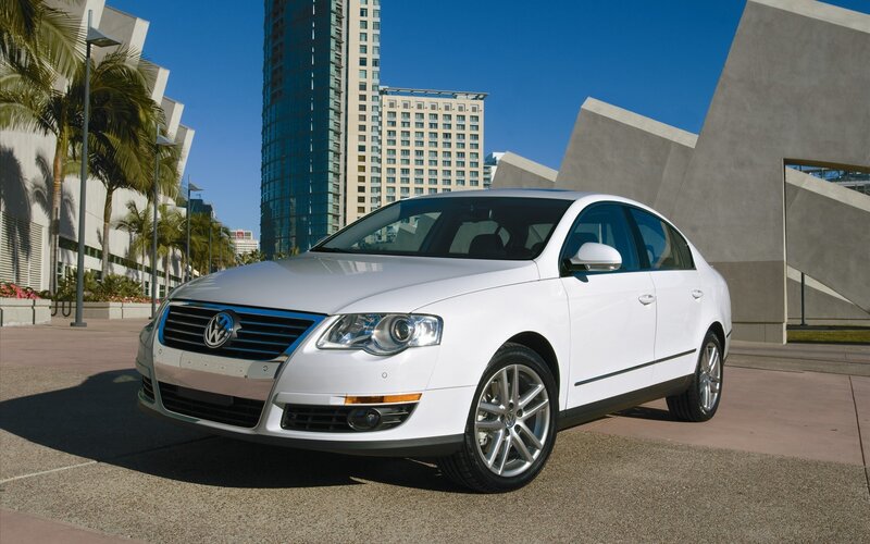 white volkswagen passat sedan