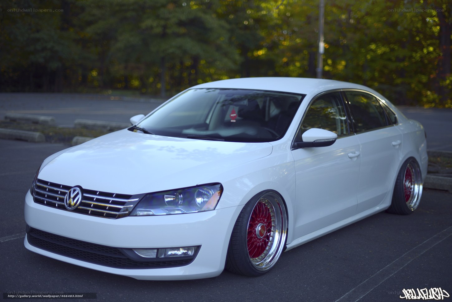 white volkswagen passat sedan