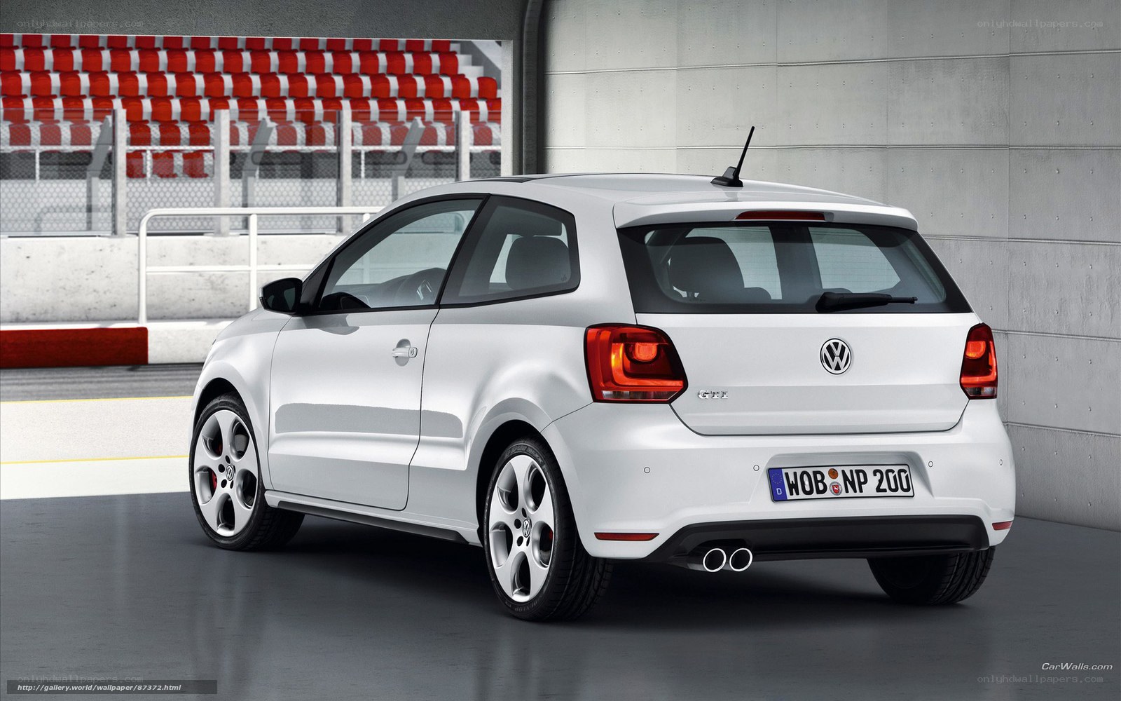 white volkswagen polo gti