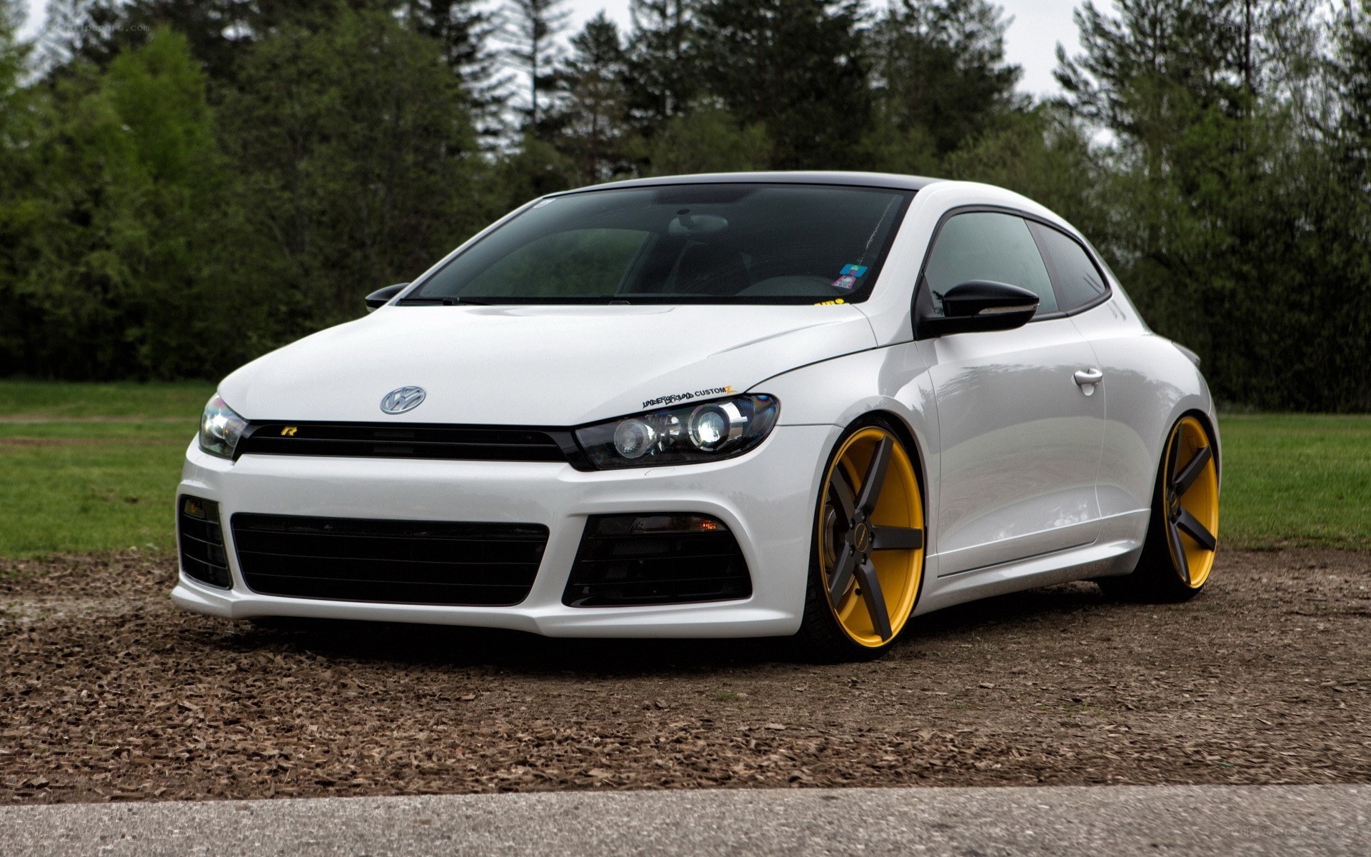 white volkswagen scirocco