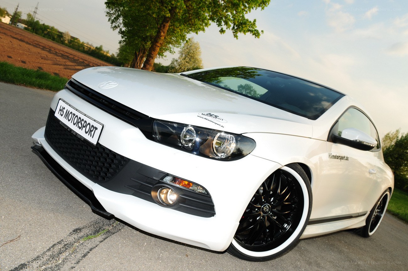 white volkswagen scirocco