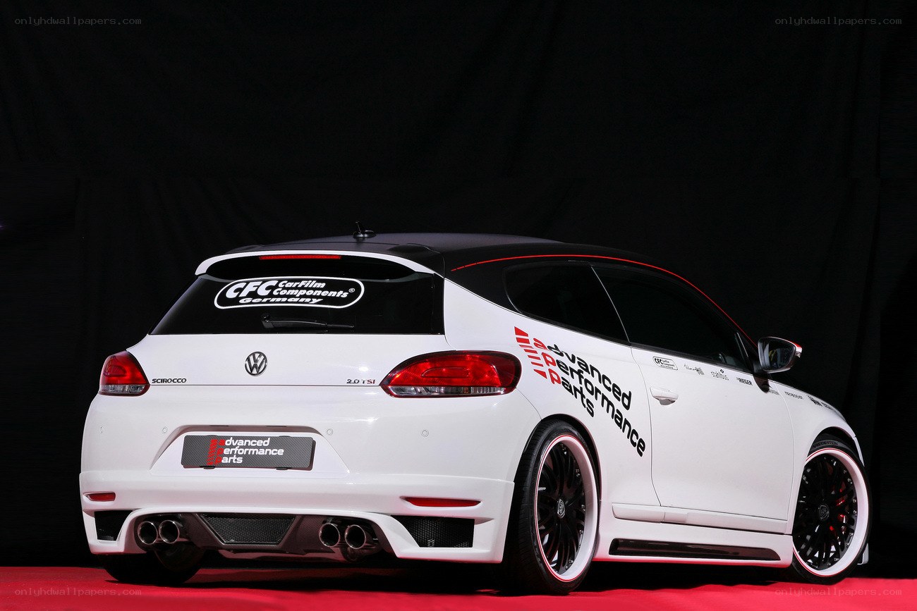 white volkswagen scirocco