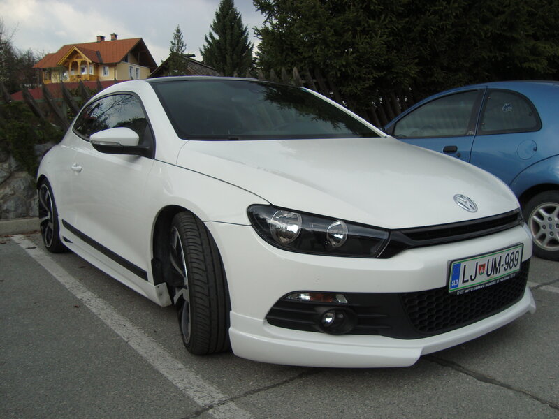 white volkswagen scirocco