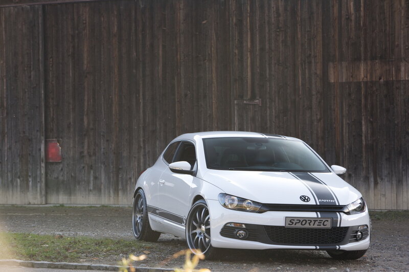 white volkswagen scirocco