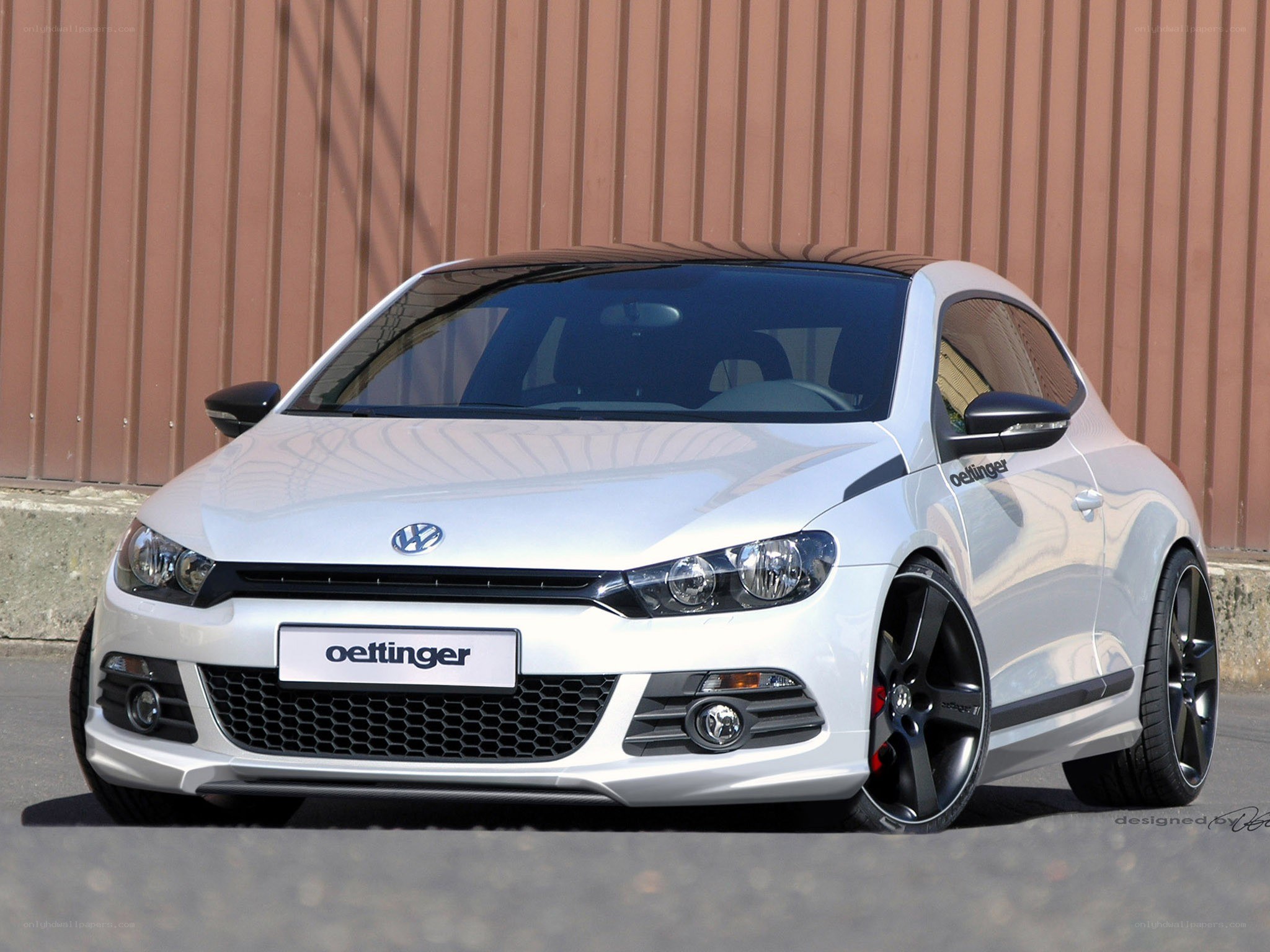 white volkswagen scirocco