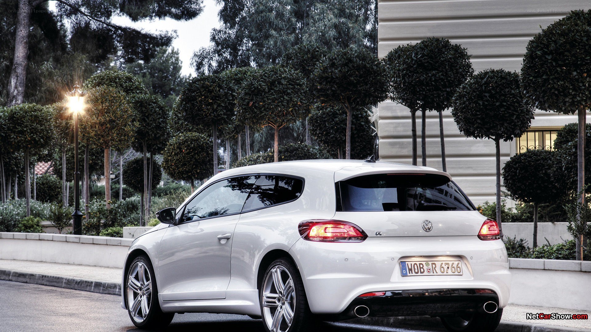 white volkswagen scirocco