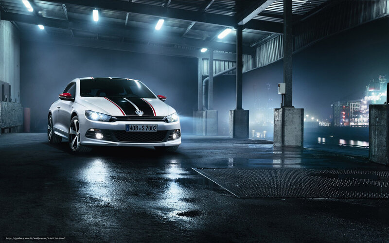 White Volkswagen Scirocco — Black