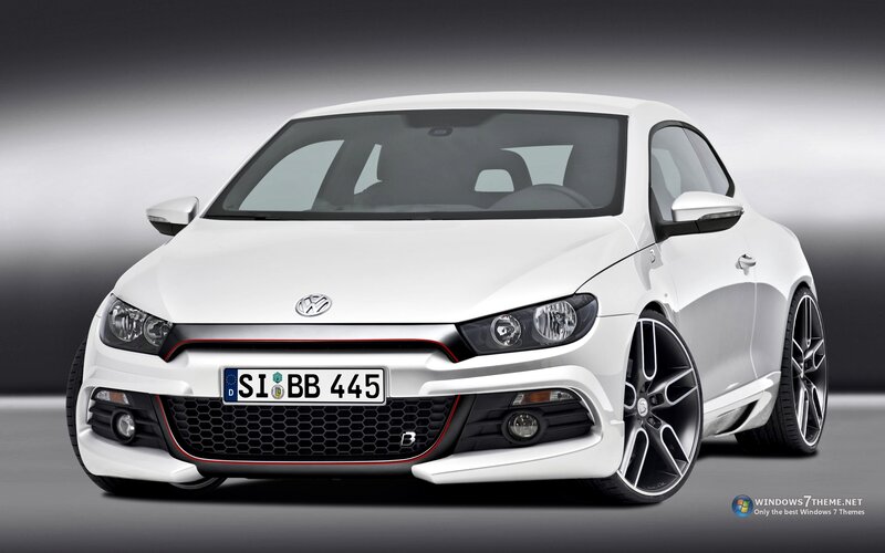 White Volkswagen Scirocco — Dramatic, Photograph