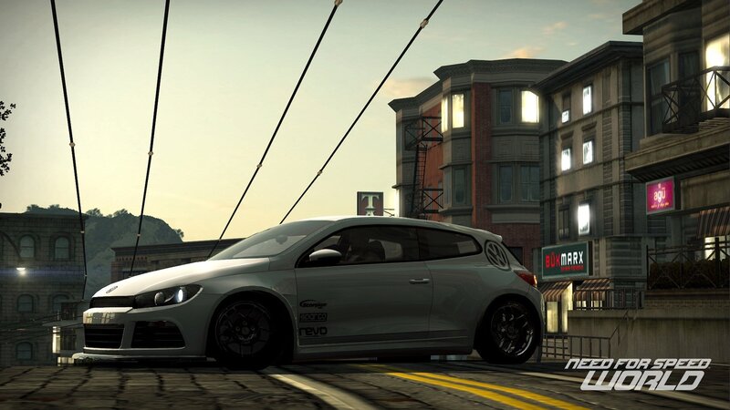 White Volkswagen Scirocco — Gray