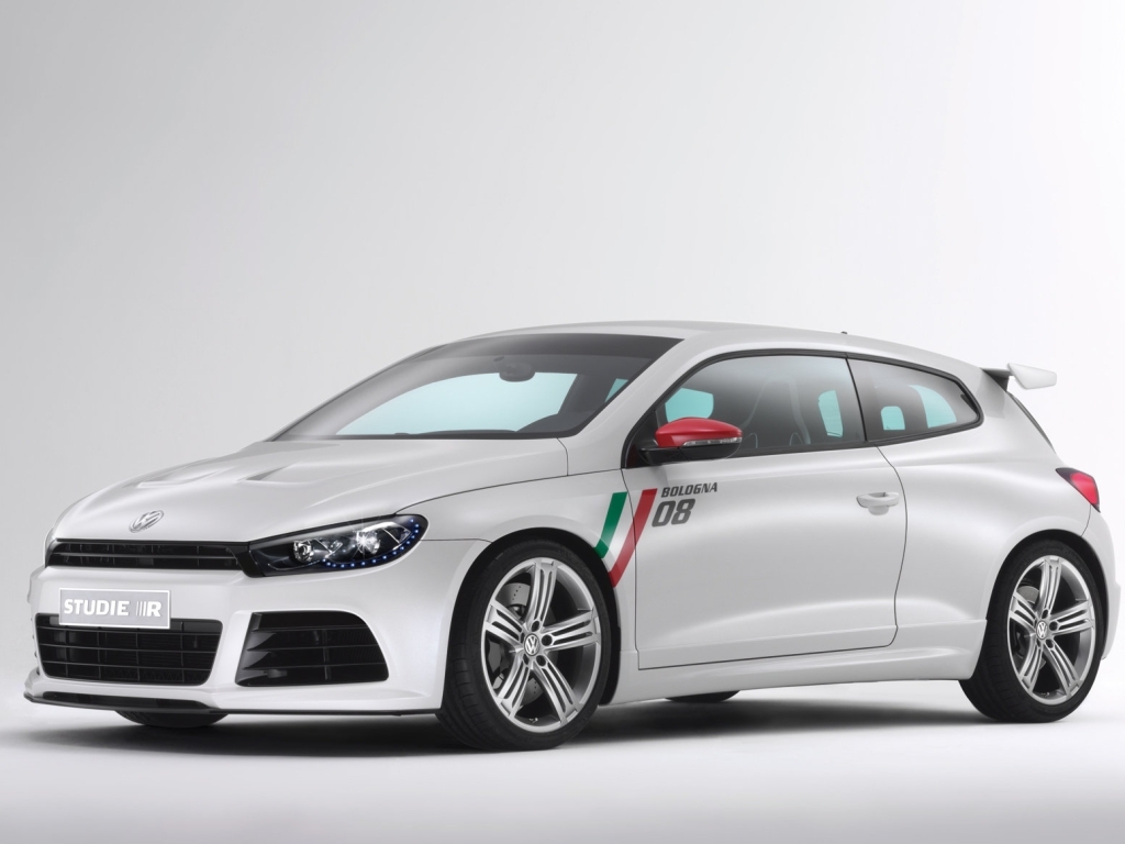 White Volkswagen Scirocco R