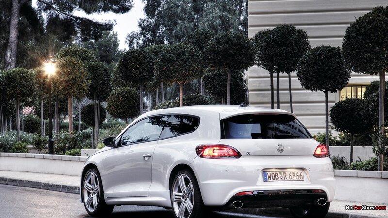 White Volkswagen Scirocco — Serene, Night