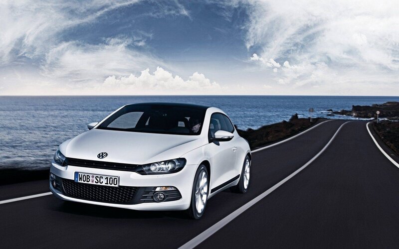 White Volkswagen Scirocco — Serene