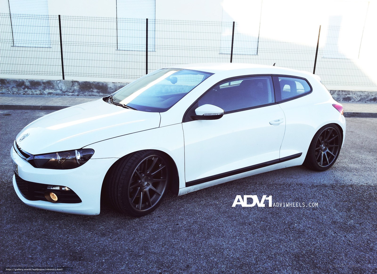 white volkswagen scirocco